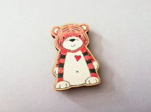 Load image into Gallery viewer, Wooden tiger magnet
