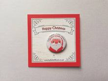 Load image into Gallery viewer, Christmas badge. Dear Santa I can explain. Father Christmas pin button. Funny gift, great advent calendar gift, mini button badge

