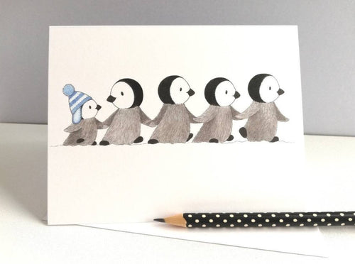 Penguin chick cute card