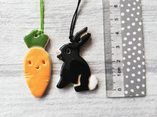 Load image into Gallery viewer, Black rabbit ornament
