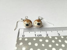 Load image into Gallery viewer, Pottery hedgehog earrings
