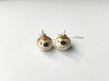 Load image into Gallery viewer, Small dainty hedgehog earrings
