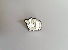 Load image into Gallery viewer, Grey and white guinea pig enamel pin, cute brooch
