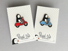 Load image into Gallery viewer, Vintage style scooter pin, cute moped
