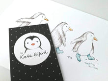 Load image into Gallery viewer, Penguin print by Kate Elford
