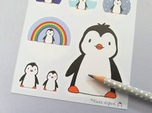 Load image into Gallery viewer, Penguin stickers by Kate Elford
