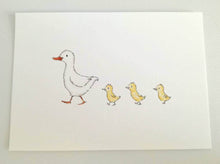 Load image into Gallery viewer, Farm animal print, duck and ducklings follow me
