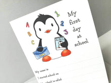 Load image into Gallery viewer, First day at school small card, starting school record
