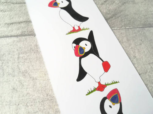 Puffin bookmark, page marker, bookmark gift, book lover, book worm