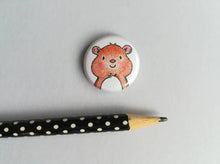 Load image into Gallery viewer, Little hamster illustration button badge
