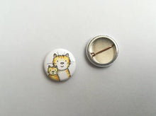 Load image into Gallery viewer, Metal cat pin button
