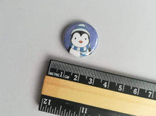 Load image into Gallery viewer, Little winter penguin button badge

