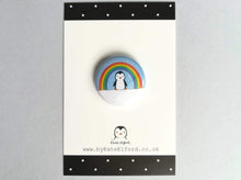 Load image into Gallery viewer, Little rainbow penguin badge
