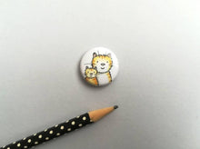 Load image into Gallery viewer, Mini kitten and cat button badge
