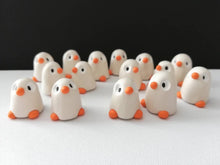 Load image into Gallery viewer, Ghost penguin. Little Halloween penguin, miniature pottery penguin, ceramic quirky penguin gift
