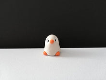Load image into Gallery viewer, Ghost penguin. Little Halloween penguin, miniature pottery penguin, ceramic quirky penguin gift

