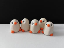 Load image into Gallery viewer, Ghost penguin. Little Halloween penguin, miniature pottery penguin, ceramic quirky penguin gift
