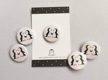 Load image into Gallery viewer, Friendship gift, two black and white penguins together
