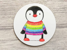 Load image into Gallery viewer, Penguin coaster by Kate Elford
