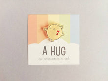 Load image into Gallery viewer, A hug magnet, cute mini positive fridge magnet, tiny, friendship, postable hug and love, supportive, recycled acrylic
