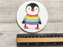 Load image into Gallery viewer, Penguin and ruler coaster
