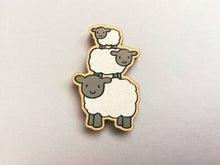 Load image into Gallery viewer, Sheep wooden magnet, lambs fridge magnet
