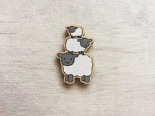Load image into Gallery viewer, Sheep wooden magnet, lambs fridge magnet
