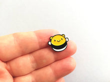 Load image into Gallery viewer, Little bee enamel pin, cute mini bumble bee, positive, cute, happy just bee enamel badges
