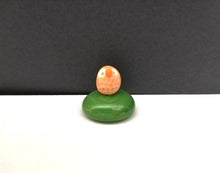 Load image into Gallery viewer, Miniature owl. Pottery and glass tiny ornament. Cute mini owls
