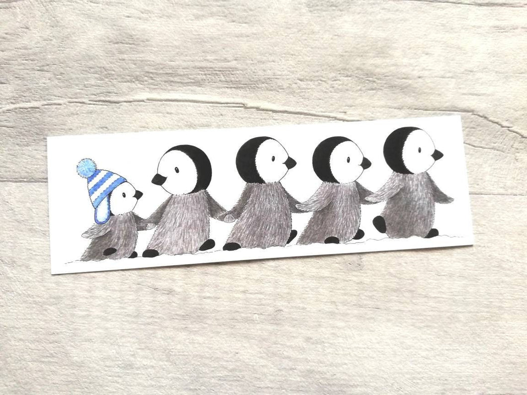 Penguin chick bookmark, page marker, bookmark gift, book lover, cute penguins