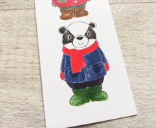 Load image into Gallery viewer, Badger, hedgehog and mole bookmark, woodland page marker, bookmarks, book gift
