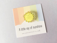 Load image into Gallery viewer, A little ray of sunshine mini magnet, cute positive fridge magnet, friendship, postable happiness and love, supportive, recycled acrylic
