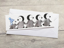 Load image into Gallery viewer, Penguin chick bookmark, page marker, bookmark gift, book lover, cute penguins
