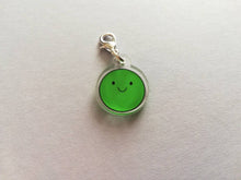Load image into Gallery viewer, Pea of positivity stitch marker, cute happy, positive crochet gift, friendship, supportive, recycled acrylic, silver plated
