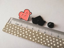 Load image into Gallery viewer, SECONDS Heart love and hug happy enamel pin, cute heart, friend, positive enamel brooch, support enamel badges, gift
