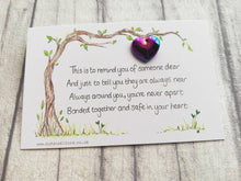 Load image into Gallery viewer, Remembrance pin, loved one enamel pin, little heart enamel brooch, always with you, memory, supportive enamel gift, bereavement keepsake
