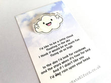 Load image into Gallery viewer, Mini recycled funny, cheeky cloud magnet
