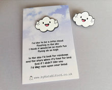 Load image into Gallery viewer, Mini recycled funny, cheeky cloud magnet
