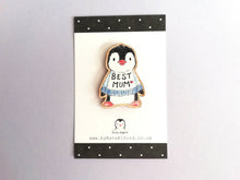 Load image into Gallery viewer, Best mum penguin magnet, little wooden penguin, eco friendly wood
