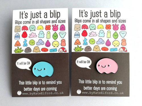 It's just a blip enamel pin, cute, positive enamel brooch, supportive, care, it will be OK, friend, better days are coming
