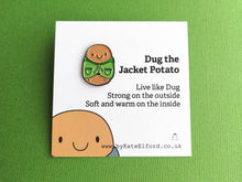 Load image into Gallery viewer, Seconds - Dug the jacket potato mini enamel pin
