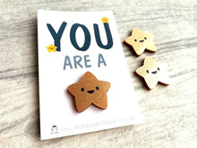 Load image into Gallery viewer, You are a star tiny acrylic glitter magnet, mini cute happy positive gift
