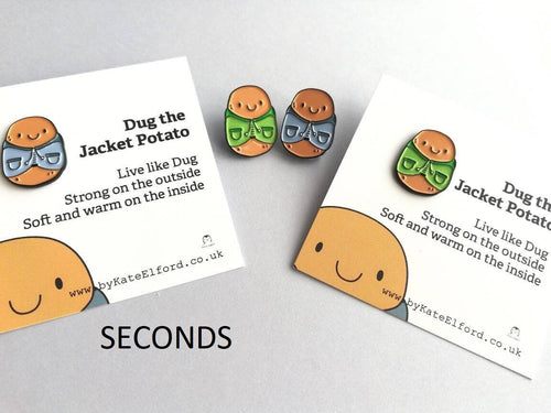 Seconds - Dug the jacket potato mini enamel pin
