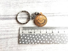 Load image into Gallery viewer, Lucky penny glittery acrylic keyring. Good luck charm, cute little key fob
