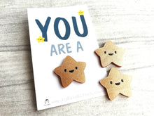 Load image into Gallery viewer, You are a star tiny acrylic glitter magnet, mini cute happy positive gift
