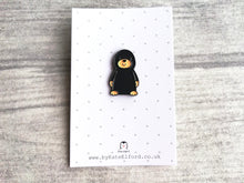 Load image into Gallery viewer, Little mole enamel pin, mini cute dark grey mole badge
