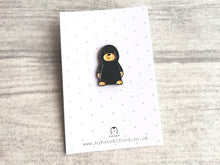 Load image into Gallery viewer, Little mole enamel pin, mini cute dark grey mole badge
