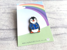 Load image into Gallery viewer, Penguin nurse enamel pin, medical penguin brooch. Boo the penguin care giver, nursing, carer
